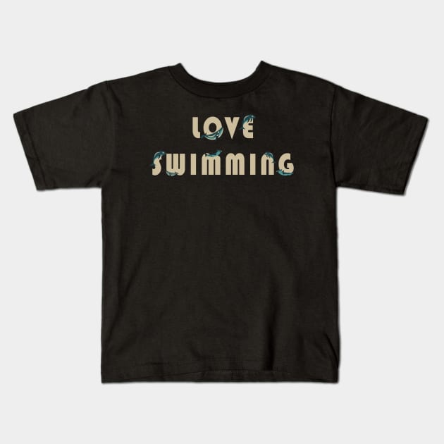 Love swimming with dolphins and whales Kids T-Shirt by Nosa rez